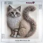 Preview: Diamond Painting picture, Fluffy cat, 25x25cm, rhinestone, partial picture, suitable for beginners