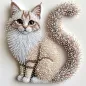 Preview: Diamond Painting picture, Fluffy cat, 25x25cm, rhinestone, partial picture, suitable for beginners