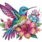 Preview: Diamond Painting Bild, Kolibri, Strass-Diamanten, ca. 25x25cm, Teilbild, gut für Anfänger geeignet