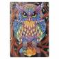 Preview: Notizbuch zum Painten, Eule, bunt, Strass, ca. 14x20cm, blanko