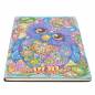 Preview: Notizbuch zum Painten, Eule, bunt, Strass, ca. 14x20cm, blanko