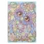 Preview: Notizbuch zum Painten, Eule, bunt, Strass, ca. 14x20cm, blanko