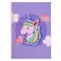 Preview: Ringbuch-Block zum Painten, Einhorn mit Herz, rund & Sondersteine, ca. 14x21cm, liniert