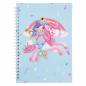 Preview: Ringbuch-Block zum Painten, Einhorn mit Meerjungfrau, rund & Sondersteine, ca. 14x21cm, liniert