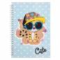 Preview: Ringbuch-Block zum Painten, Tiger mit Sonnenbrille, rund & Sondersteine, ca. 14x21cm, liniert