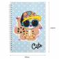 Preview: Ringbuch-Block zum Painten, Tiger mit Sonnenbrille, rund & Sondersteine, ca. 14x21cm, liniert