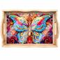 Preview: Tablett zum Painten, Schmetterling, ca. 18,3x30cm, Painting-Set komplett mit runden Strass- & Sonder-Steinchen