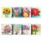 Preview: Grußkarten-Set mit 8 Motiven, Blumen, Painting-Set komplett mit runden Steinchen