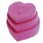 Preview: Ersatz Schale (Schiffchen), Herz 3er-Set, rosa, für die Diamond Painting Steine