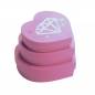 Preview: Ersatz Schale (Schiffchen), Herz 3er-Set, rosa, für die Diamond Painting Steine