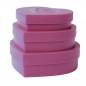 Preview: Ersatz Schale (Schiffchen), Herz 3er-Set, rosa, für die Diamond Painting Steine