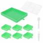 Preview: Shuttle set, 7 trays, spoons and brushes, green, for Diamond Painting stones