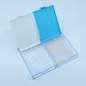 Preview: Trabricks, 7x5cm - Blue combination of tray and storage box, hinged lid, can be closed tightly