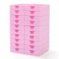Preview: Trabricks, 7x5cm - Rosa Kombi aus Schiffchen und Aufbewahrungsdose, Klappdeckel, fest verschließbar