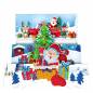 Preview: 3D Weihnachtskarte Weihnachtsmann & Baum Painting-Set komplett mit runden Steinchen