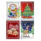 Preview: Diamond Painting, Weihnachtskarten zum Painten komplett mit Strass Steinchen, 4 Motive, Klappkarten mit Umschlag