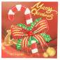 Preview: Weihnachtskarte Zuckerstange mit Schleife, Painting-Set komplett mit runden Steinchen