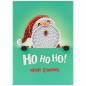 Preview: Weihnachtskarte Weihnachtsmann Ho Ho Ho, Painting-Set komplett mit runden Steinchen