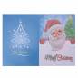 Preview: Weihnachtskarte Weihnachtsmann mit Baum, Painting-Set komplett mit runden Steinchen