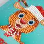 Preview: Weihnachtskarte Rentier, Painting-Set komplett mit runden Steinchen