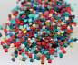 Preview: Steinchen, eckig (square), Farbe 3844, Bright Turquoise Dark, Tüte mit 200 Stück