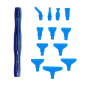 Preview: Stift für Diamond Painting, Blau, ergonomisch, mit Gewinde und Aufsätze