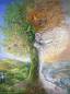 Preview: Josephine Wall, Tree Of Four Seasons, 112x83cm, 250 Farben, runde Steine, Vollbild