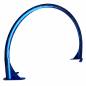 Preview: Arc lamp / arc lamp, half moon (without LED), 94 x 57.8 cm, blue