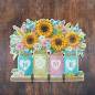 Preview: Diamond Painting Hakenleiste, Sonnenblumen HOME