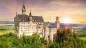 Preview: Diamond Painting Bild, Schloss Neuschwanstein in der Dämmerung, 90x50cm, 50 Farben, runde Steine, Vollbild