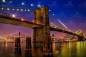 Preview: Diamond Painting Bild, Brooklyn Bridge, 100x70cm, 60 Farben, eckige Steine, Vollbild
