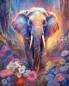 Preview: Diamond Painting picture, Elephant, square stones, 70x90cm, 70 colours, full picture