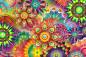 Preview: Diamond Painting Bild,  abstraktes Bild, bunt, runde Steinchen, 75x55cm, 50 Farben, Vollbild