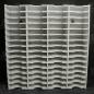 Preview: Shuttle shelf white, approx. 44x41.7x10.4cm, 60 compartments approx. 9.7x9.5x2.3cm, storage box