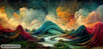 Color out of Place - Softness, 125x60cm, 60 Farben, runde Steine, Vollbild