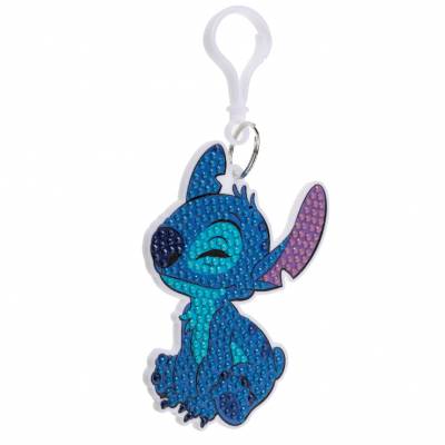 Preview: Schlüsselanhänger, Stitch, Painting-Set komplett runden Steinchen, Taschenanhänger