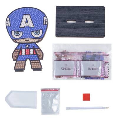 Diamond Painting Aufsteller, "Captain America" Crystal Art Buddies