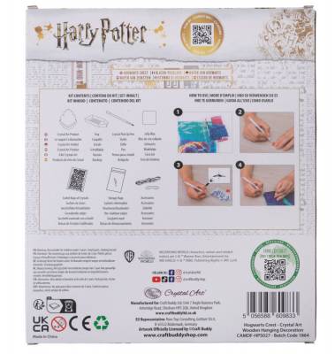 Diamond Painting Bild Hogwarts-Wappen, runde Diamanten, ca. 25x29cm, Teilbild