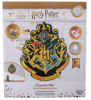 Diamond Painting Bild Hogwarts-Wappen, runde Diamanten, ca. 25x29cm, Teilbild