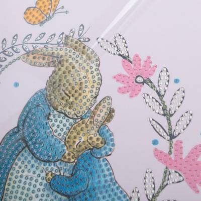 Grußkarte (Craft Buddy) Peter & Mrs Josephine Rabbit Painting-Set 18x18cm