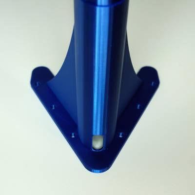 Bogenleuchte / Bogenlampe, Halbmond (ohne LED), 94 x 57,8 cm, blau