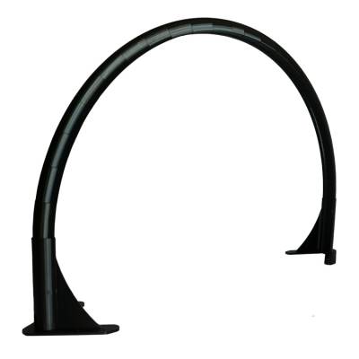 Bogenleuchte / Bogenlampe, Halbmond (ohne LED), 94 x 57,8 cm, schwarz