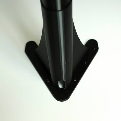 Bogenleuchte / Bogenlampe, Halbmond (ohne LED), 94 x 57,8 cm, schwarz
