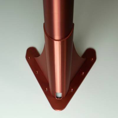 Bogenleuchte / Bogenlampe, Halbmond (ohne LED), 94 x 57,8 cm, kupfer