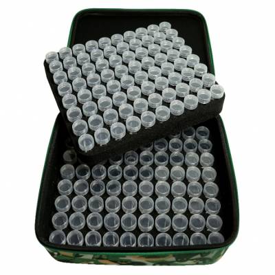 Preview: Sorting case, content 240 jars with twist lock, case green