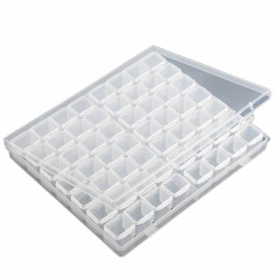Sortierbox, 56 Fächern, aufgeteilt in 2x7 Reihen mit 4 Boxen fest verschließbare Deckel