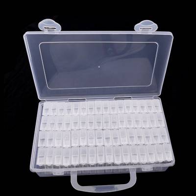 Sorting box with 64 small cases, approx. 22x13cm, 5cm high