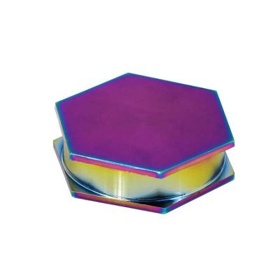 Metal mill, rainbow color, for separating glued stones