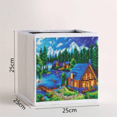 Aufbewahrungsbox Haus am See, ca. 25 x 25 x 25 cm, Vollbild ohne Toolset