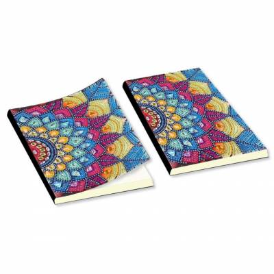 Notizbuch zum Painten, Abstrakt, Strass- und Sondersteinchen, ca. 21x14,5cm, blanko